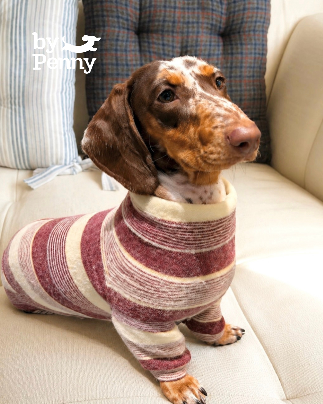 Mulberry Stripe Onesie